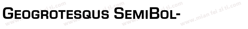 Geogrotesqus SemiBol字体转换